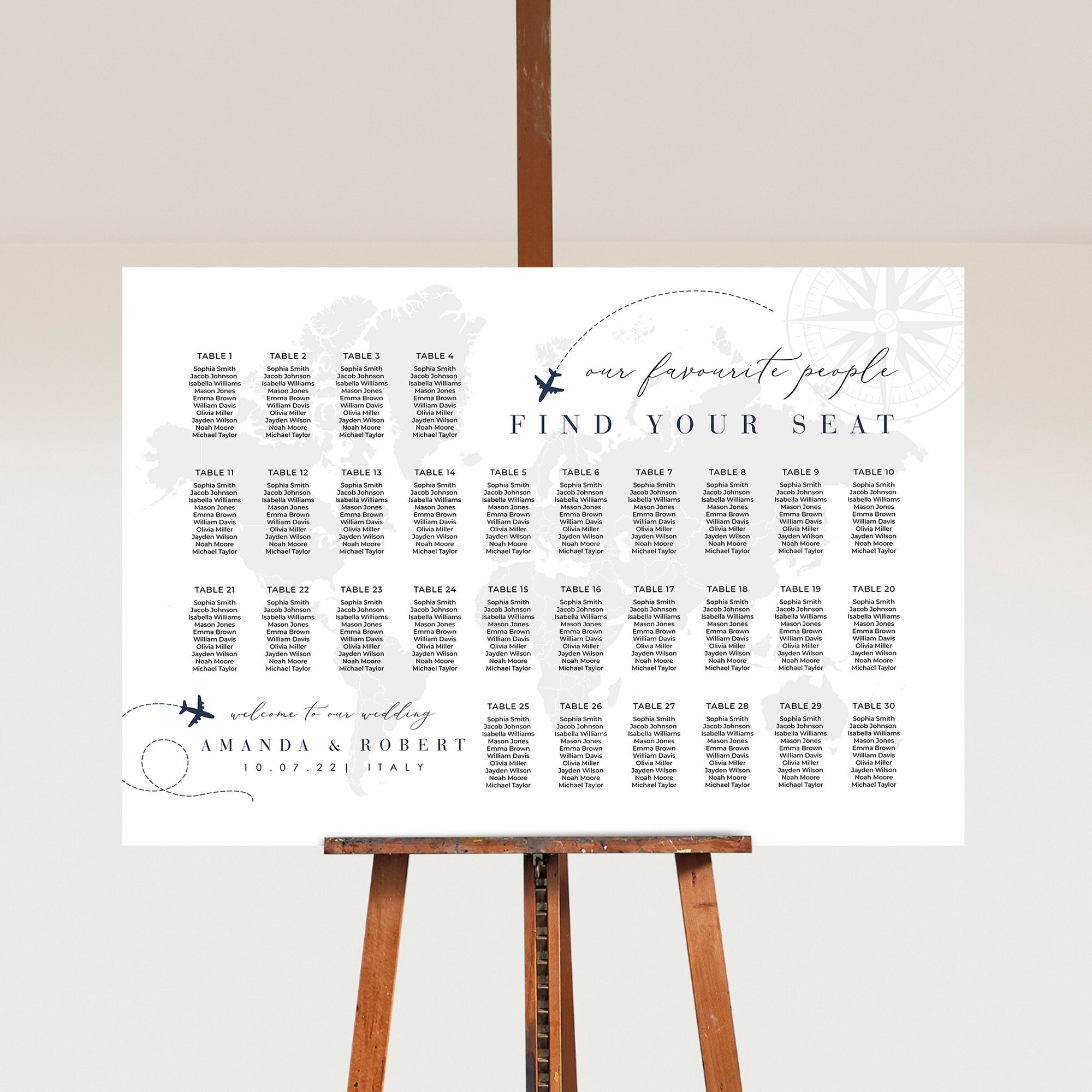 SOFIA Our Favourite People Seating Chart Template