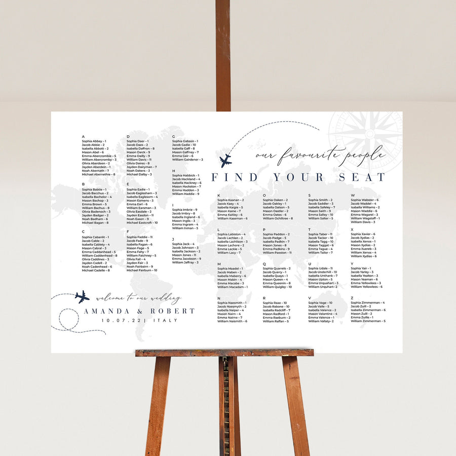 SOFIA Wedding Seating Chart Our Favorite People