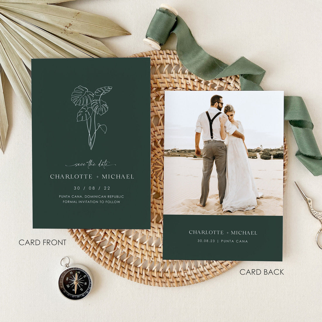 Modern Tropical Save the Date Template
