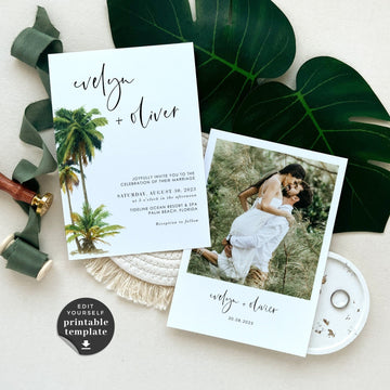 Kala | Destination Beach Wedding Invitation Template