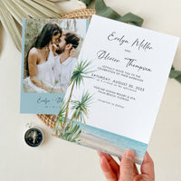 Selma | Tropical Beach Wedding Invitation Set