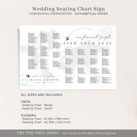 SOFIA Wedding Seating Chart Our Favorite People