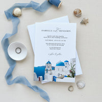 SANTORINI | Greece Wedding Invitation Suite Template
