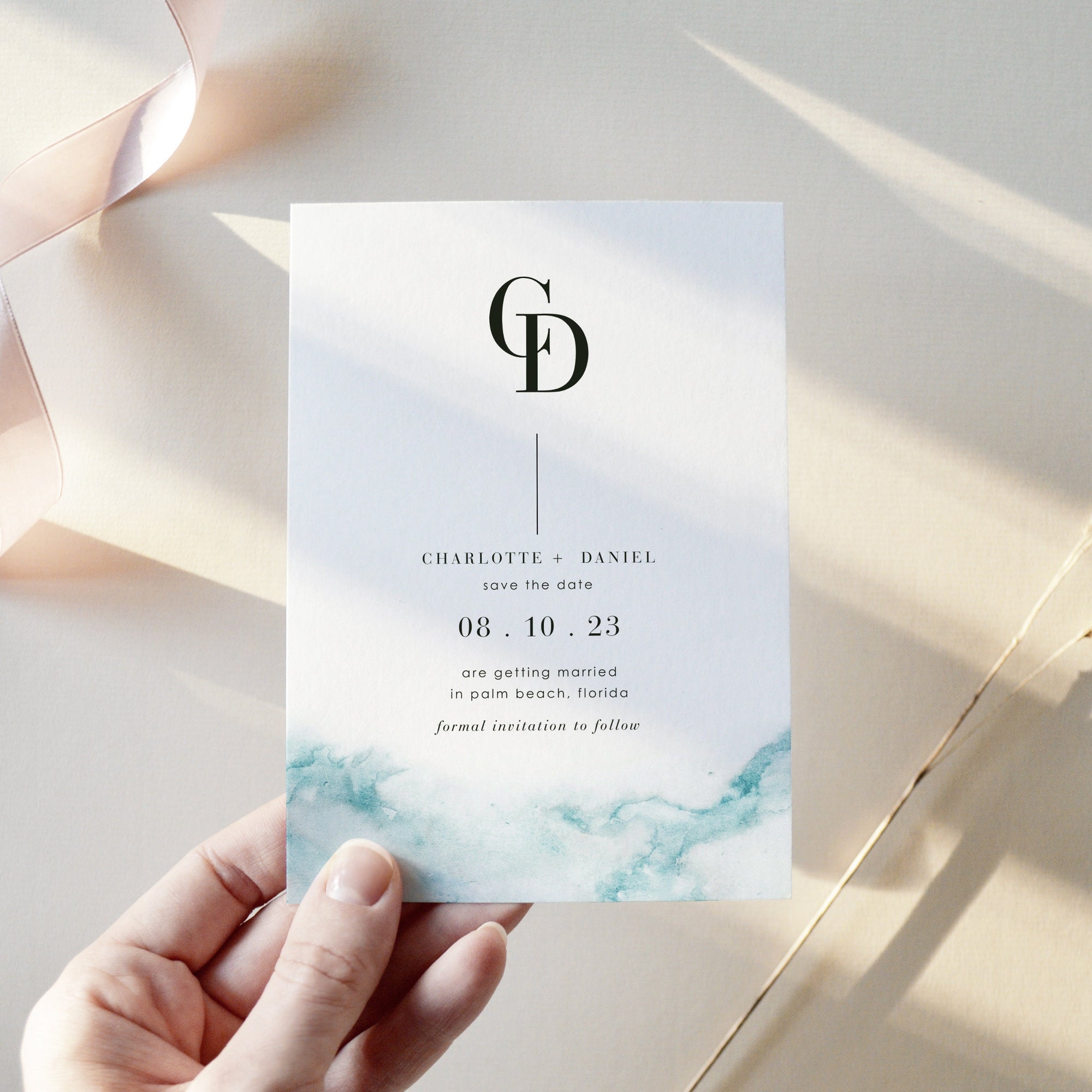 Chiara | Beach Wedding Save the Date Template