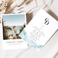 Chiara | Printable Beach Wedding Invitation Diy