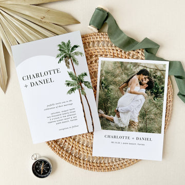 KONA Palm Tree Wedding Invite Template