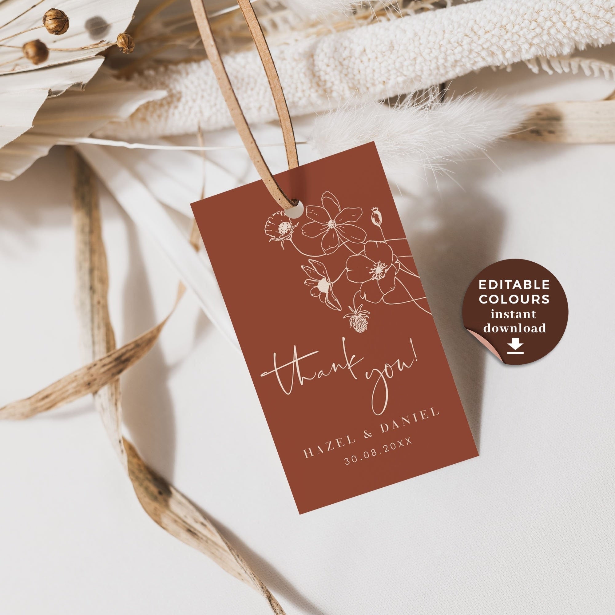 HAZEL Tags for Wedding Favors Printable