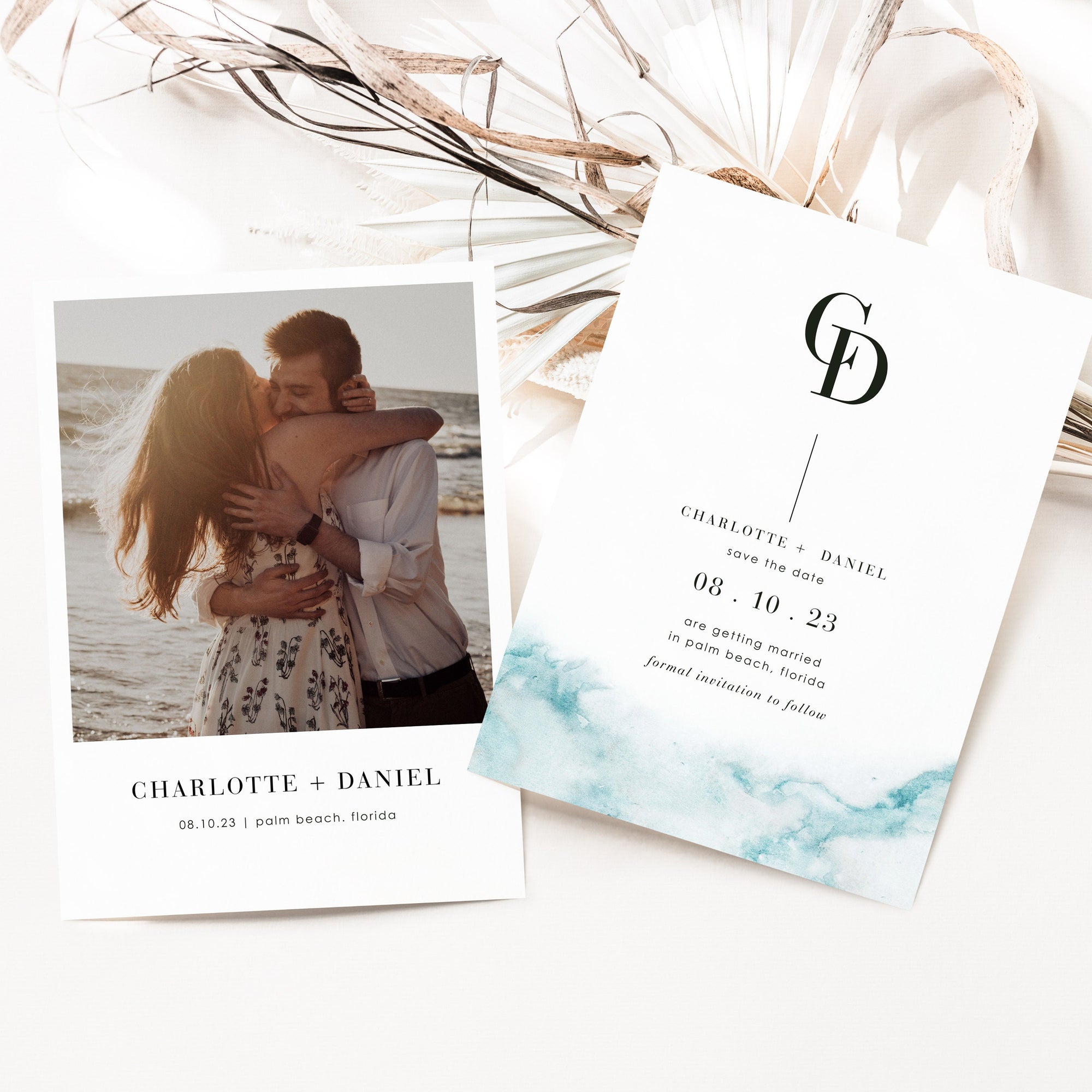 Chiara | Beach Wedding Save the Date Template