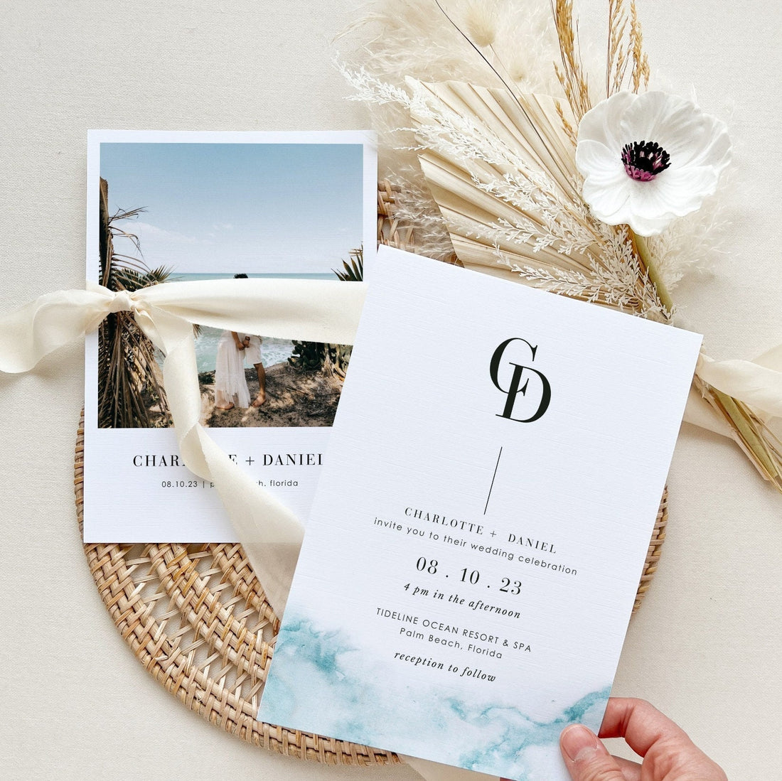 Chiara | Printable Beach Wedding Invitation Diy