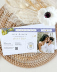 Mediterranean Theme Boarding Pass Save the Date Template