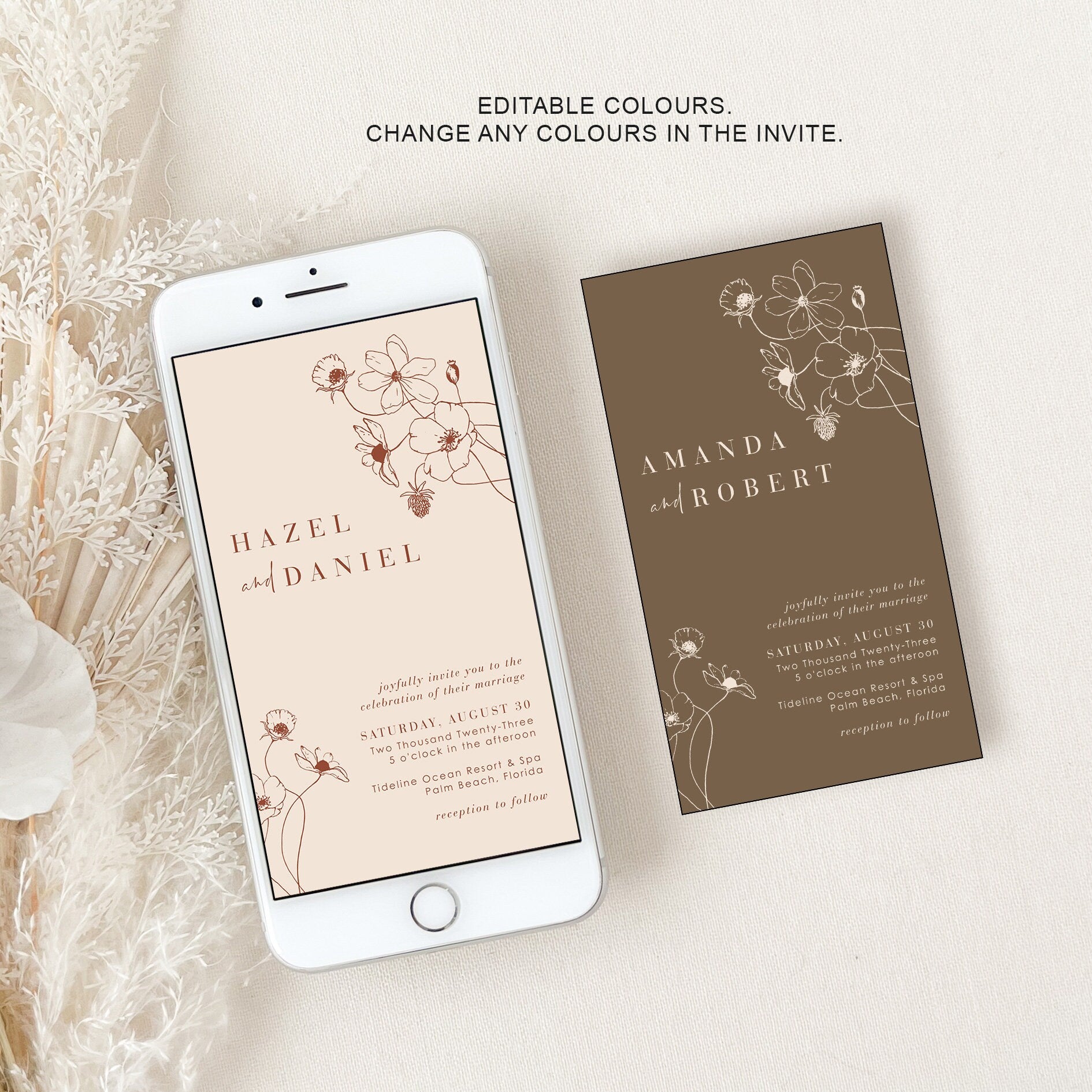 HAZEL Boho Wedding Invitation Set Evite