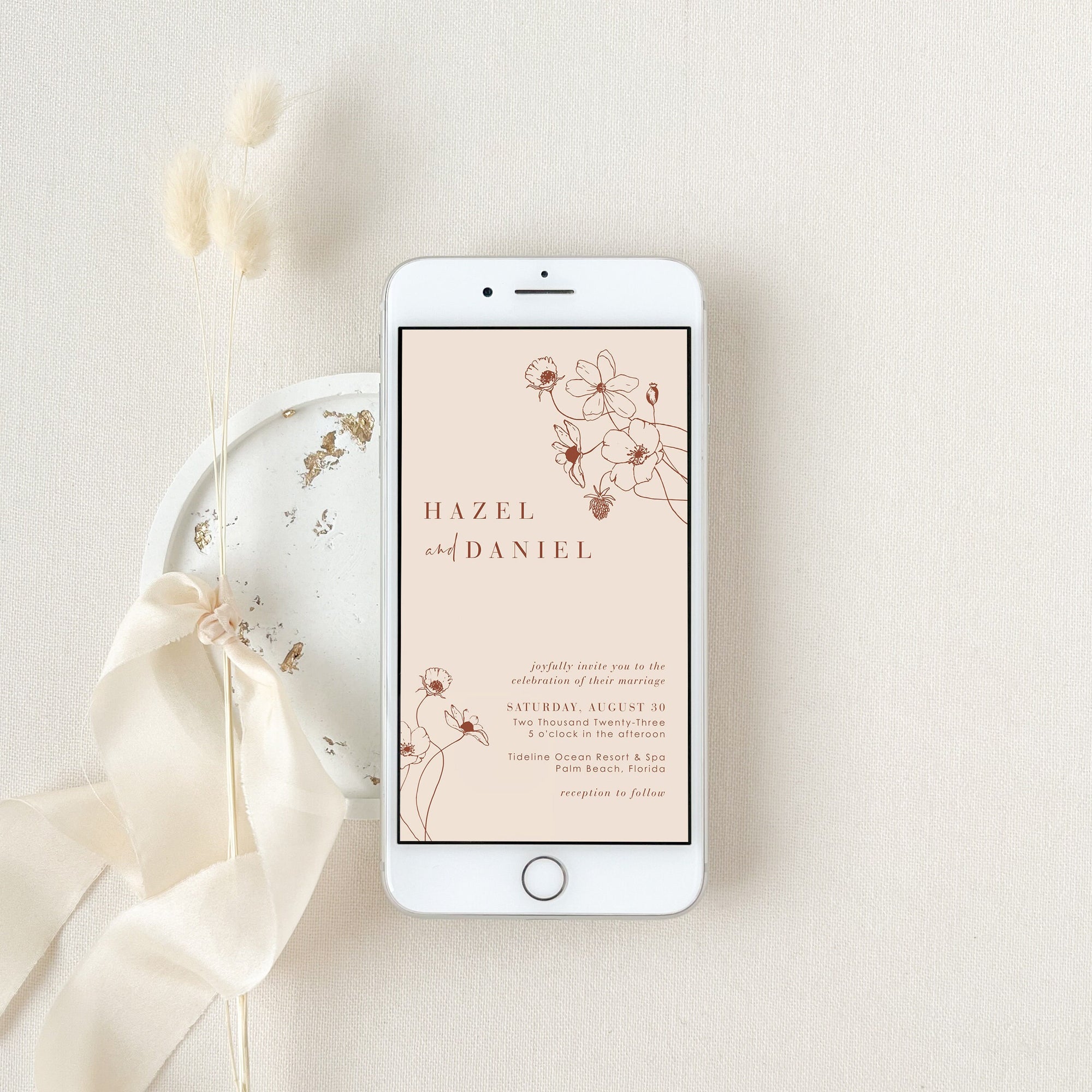 HAZEL Boho Wedding Invitation Set Evite
