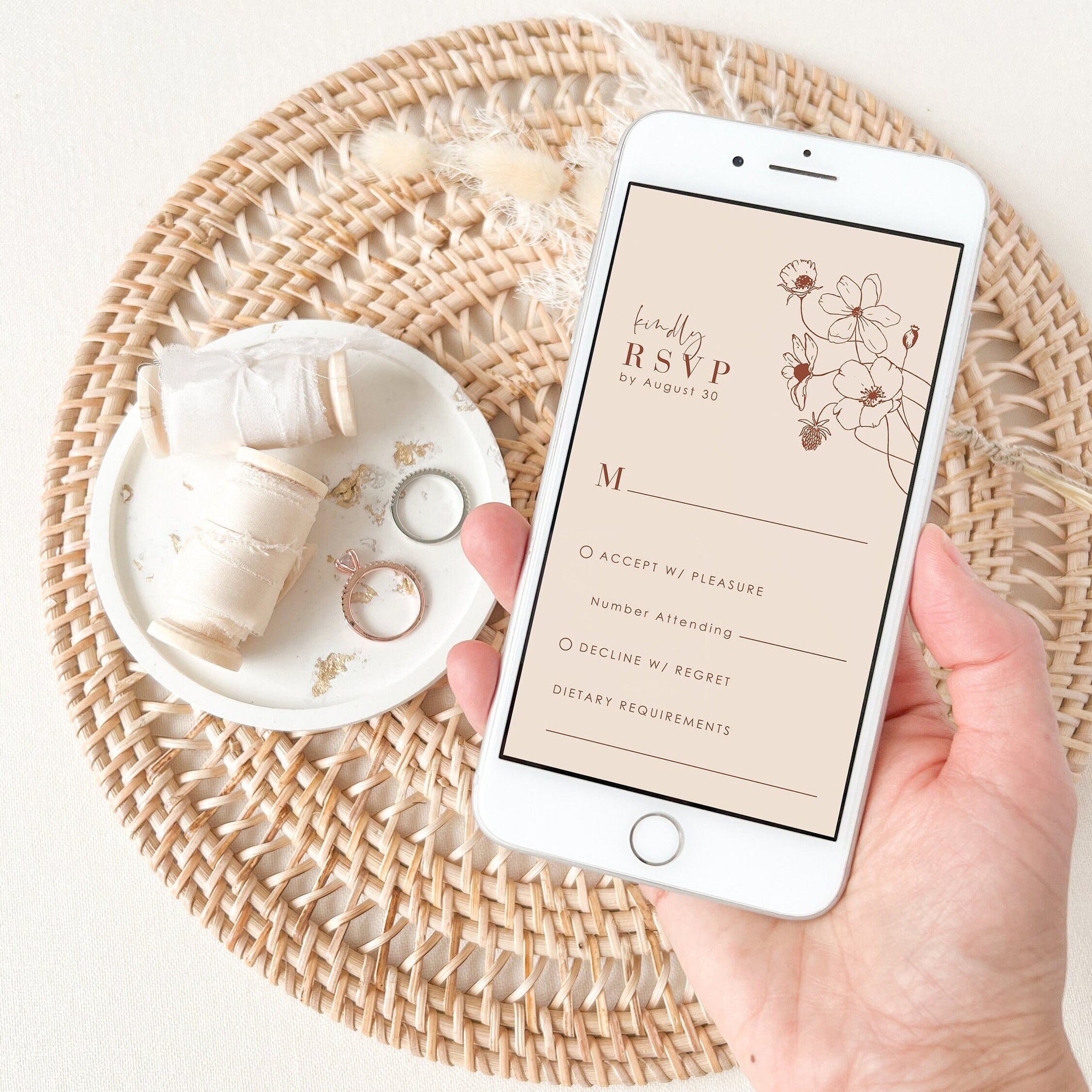 HAZEL Boho Wedding Invitation Set Evite