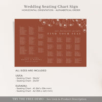 HAZEL | Alphabetical Wedding Seating Chart Template