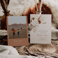LAUREL Boho Save the Date Template with Photo