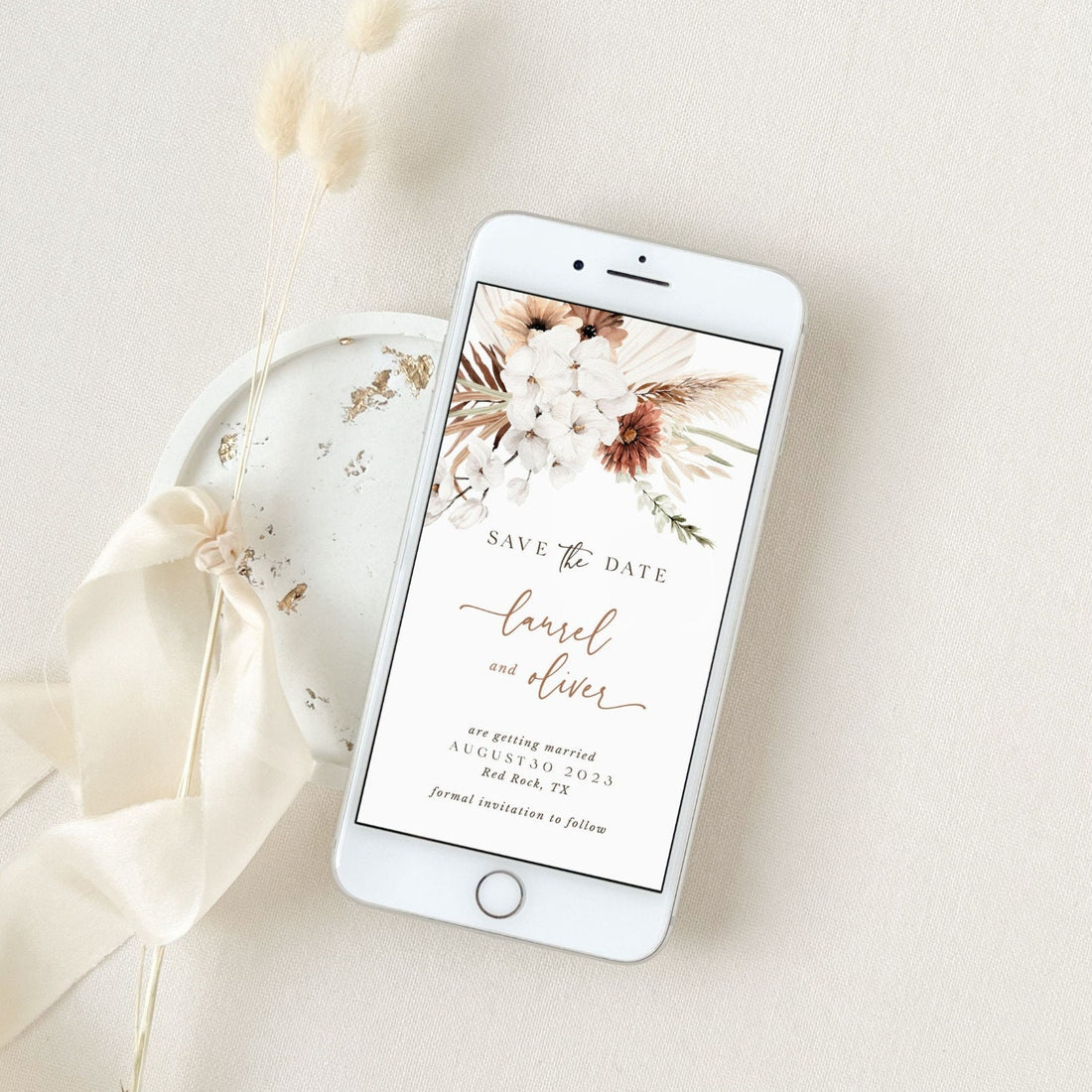 LAUREL Boho Wedding Save the Date Electronic