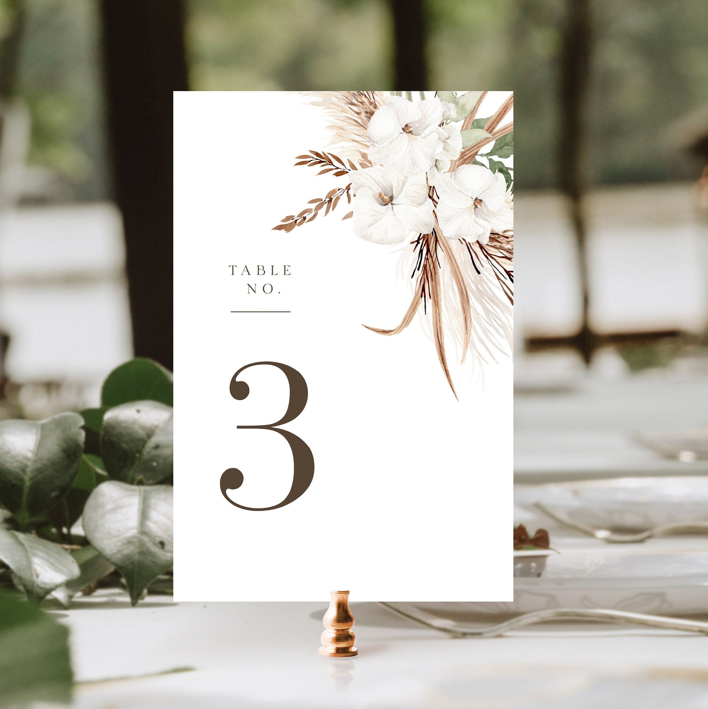 Printable Table Numbers Template