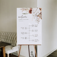 LAUREL Boho Wedding Order of Events Sign Printable