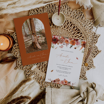 SCARLETT DIY Bohemian Wedding Invitation Card Template
