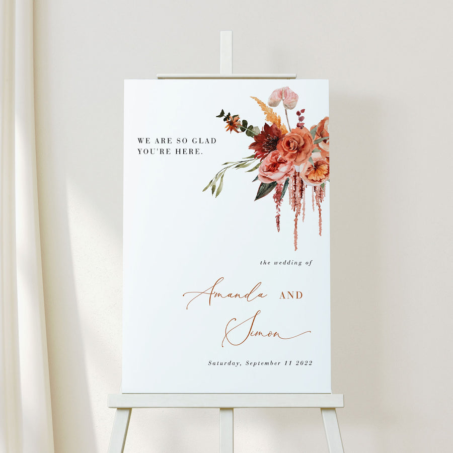 SCARLETT Welcome to Our Wedding Sign Boho Style