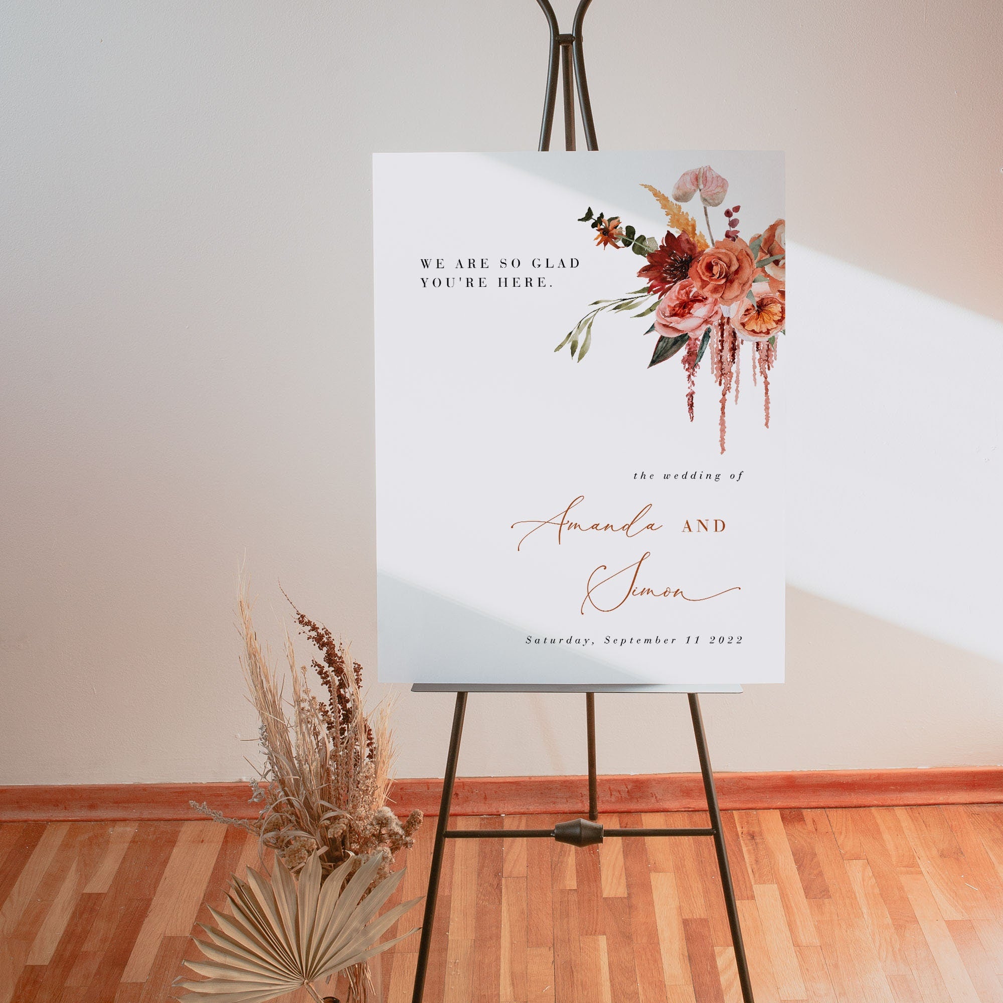 SCARLETT Welcome to Our Wedding Sign Boho Style
