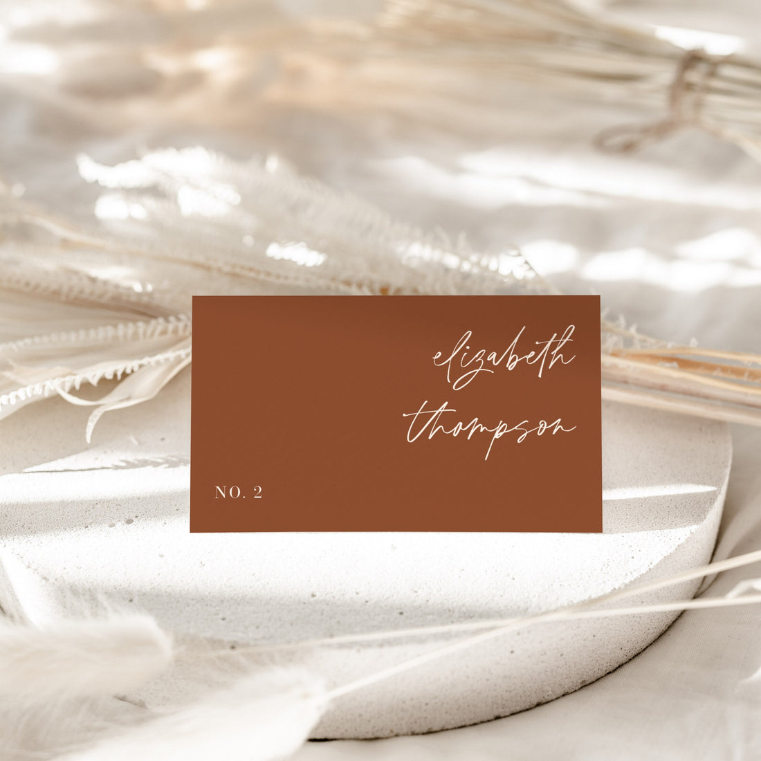 SIENNA Terracotta Place Cards Template