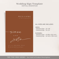 SIENNA Terracotta Wedding Sign Printable
