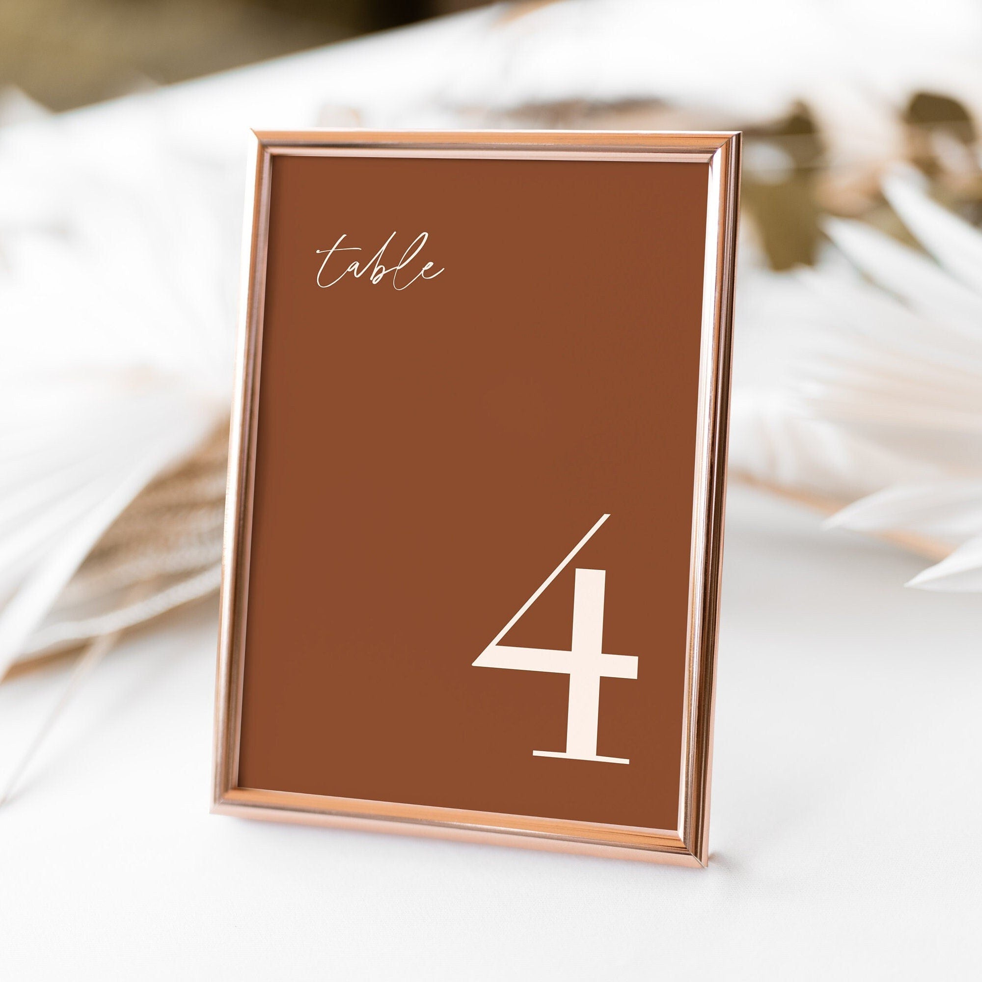 SIENNA Terracotta Table Numbers Wedding Printable
