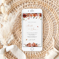 SCARLETT Boho Style Wedding Invitation Digital