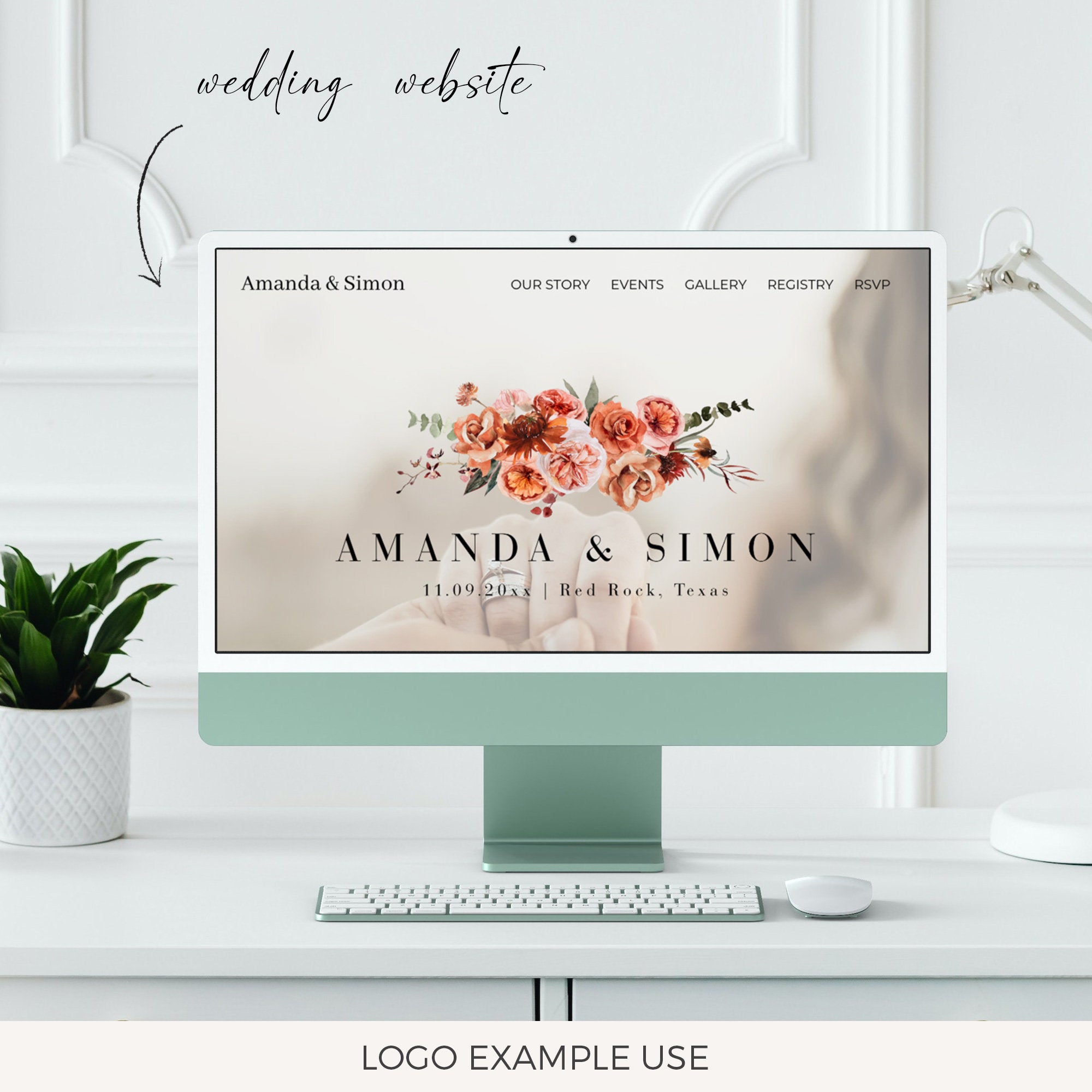 SCARLETT Floral Logo Template