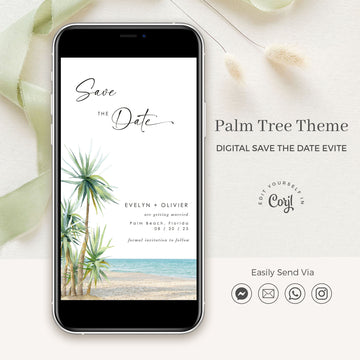 SELMA Palm Tree Save the Date Electronic