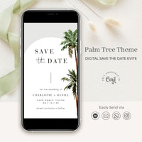 KONA Palm Tree Save the Date Digital