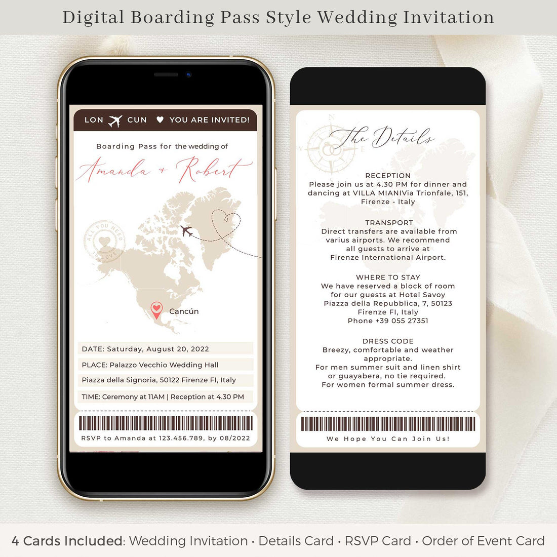 SOFIA Destination Wedding Invitation & Save the Date Bundle