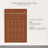 SIENNA Our Favorite People Seating Chart Template