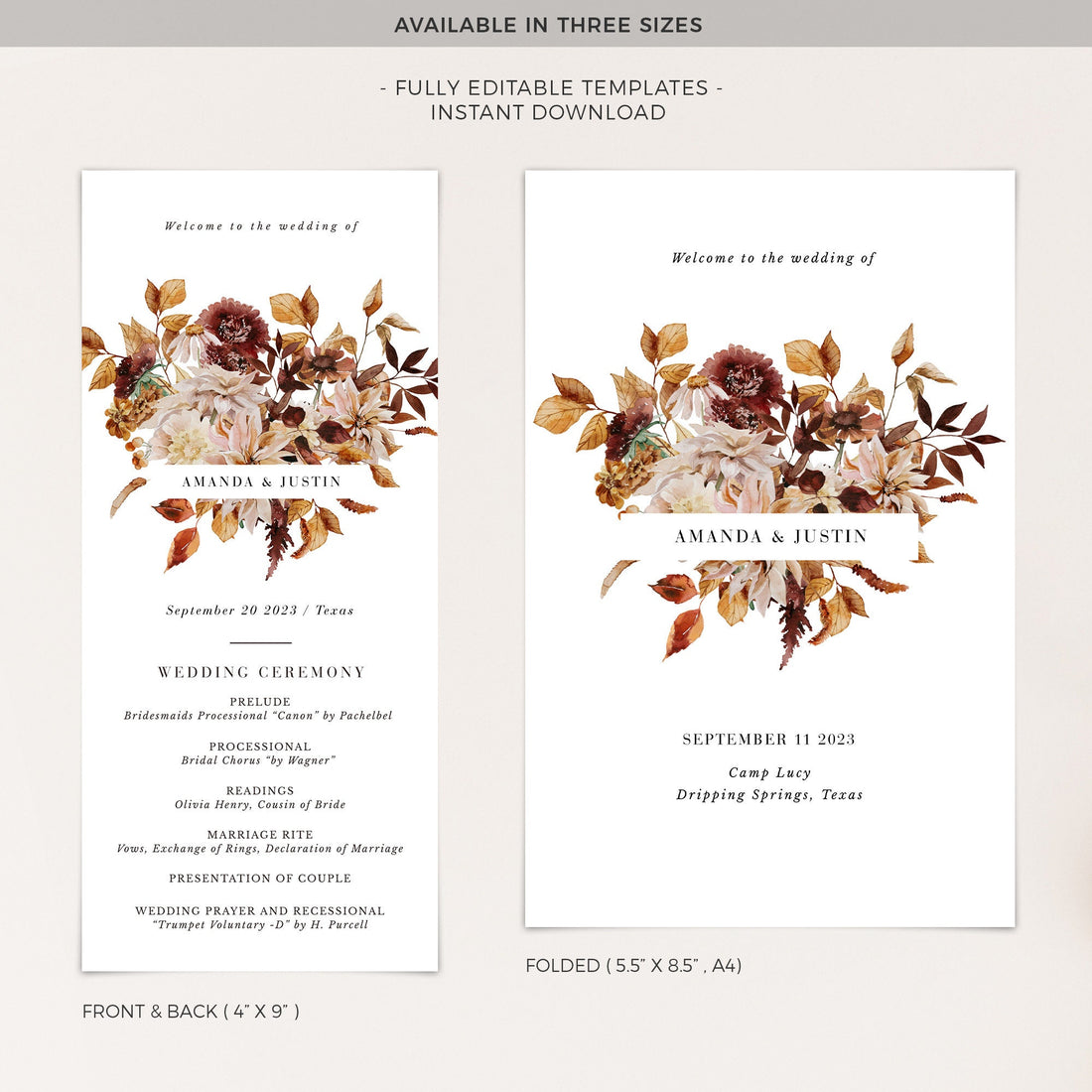 Maroon Wedding Programs With White Ink Printed Wedding -  Finland