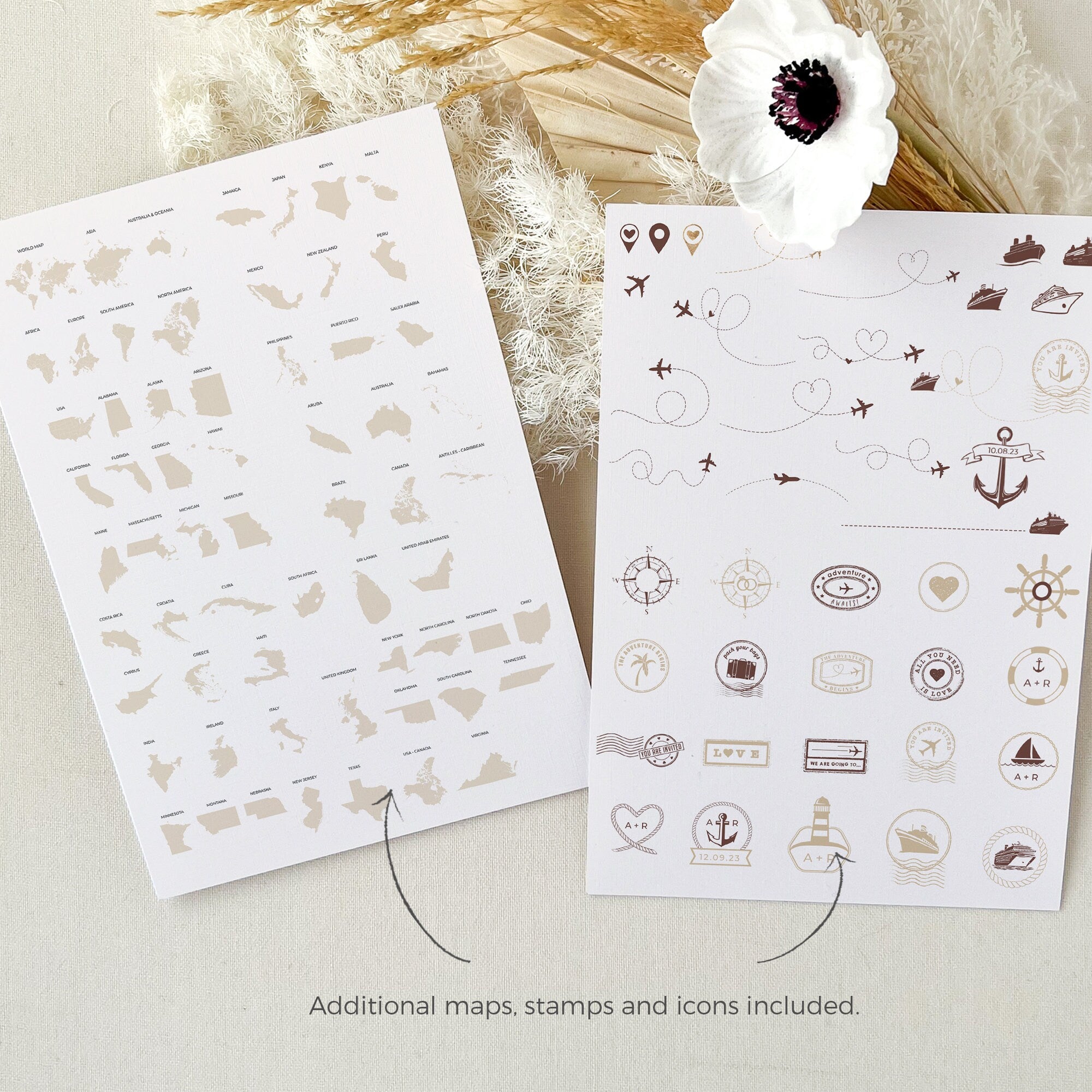 Nautical Passport Wedding Invitation Template