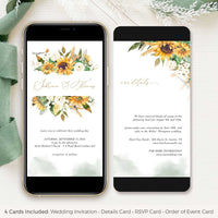 MARISOL Sunflower Wedding Invitation Digital