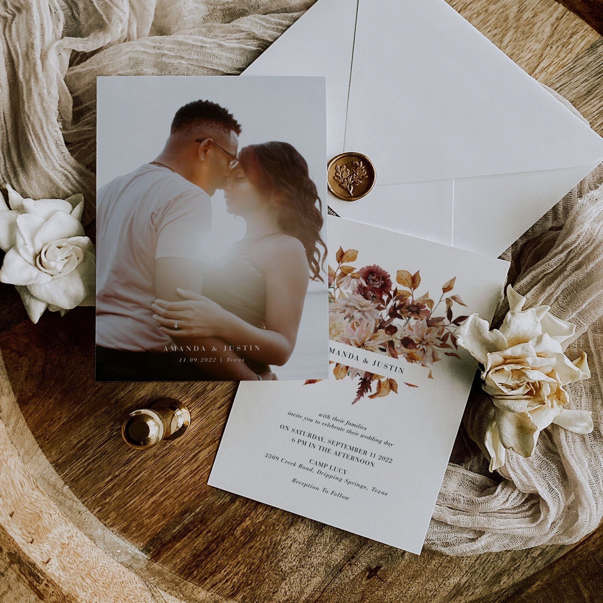 MARIGOLD Autumn Wedding Invite Template Set