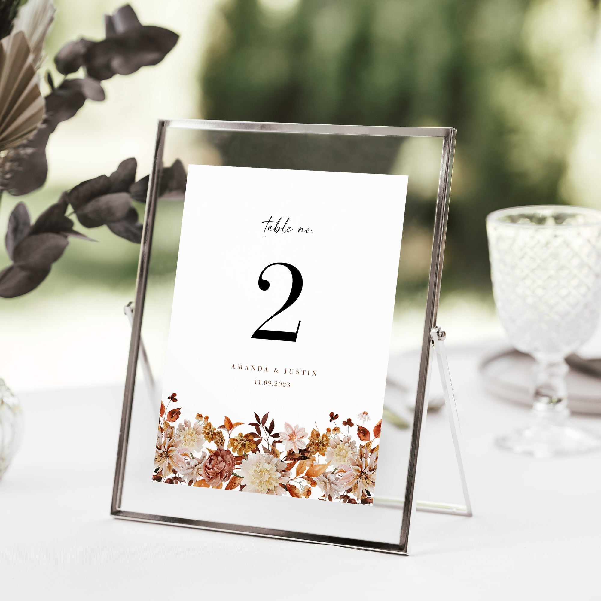 MARIGOLD Fall Wedding Table Numbers Diy