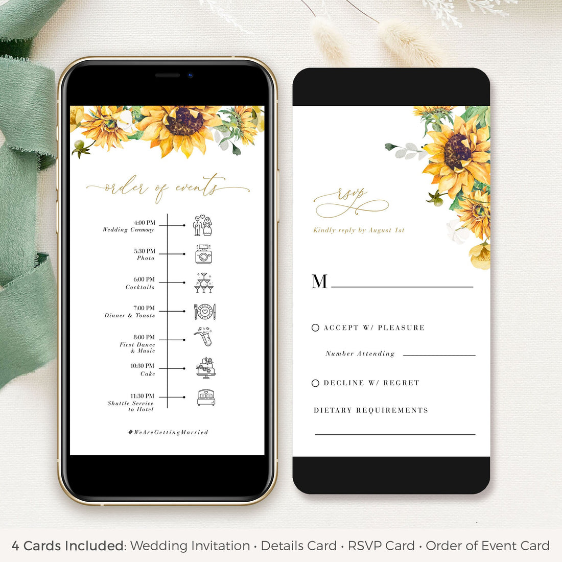 MARISOL Rustic Electronic Wedding Invitation and Rsvp