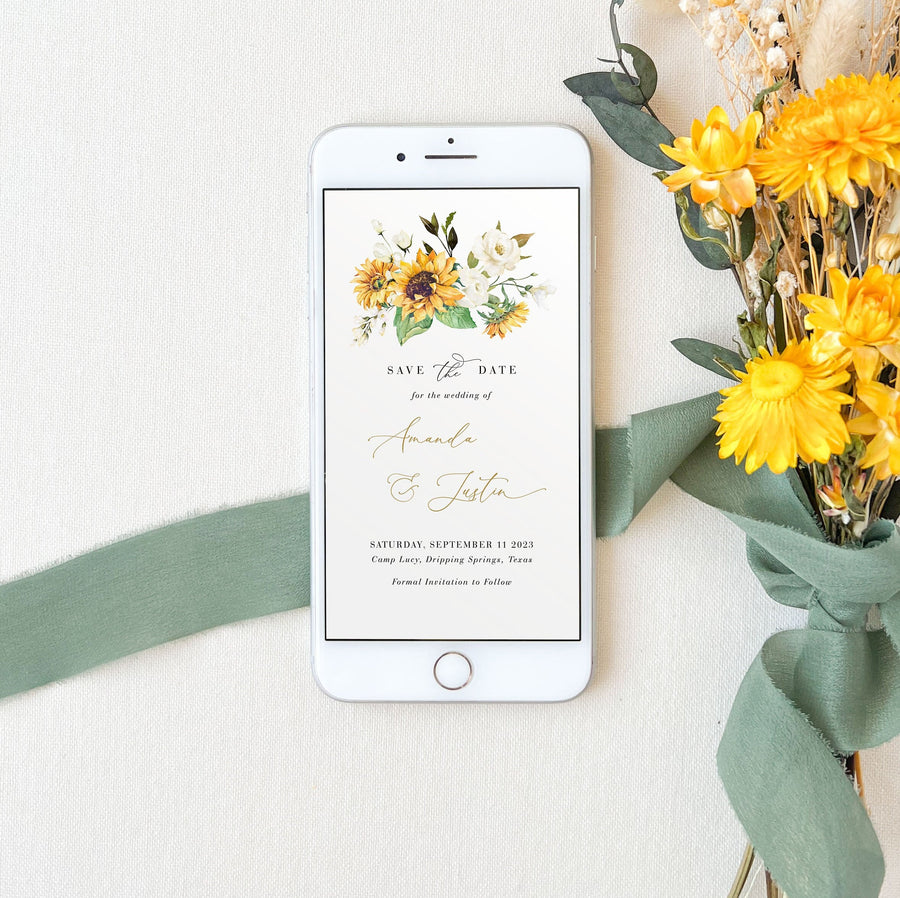 MARISOL Sunflower Save the Date Electronic Template
