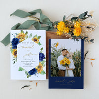 IVY Printable Sunflower Save the Date with Picture