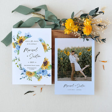 IVY Printable Wedding Save the Date Sunflower
