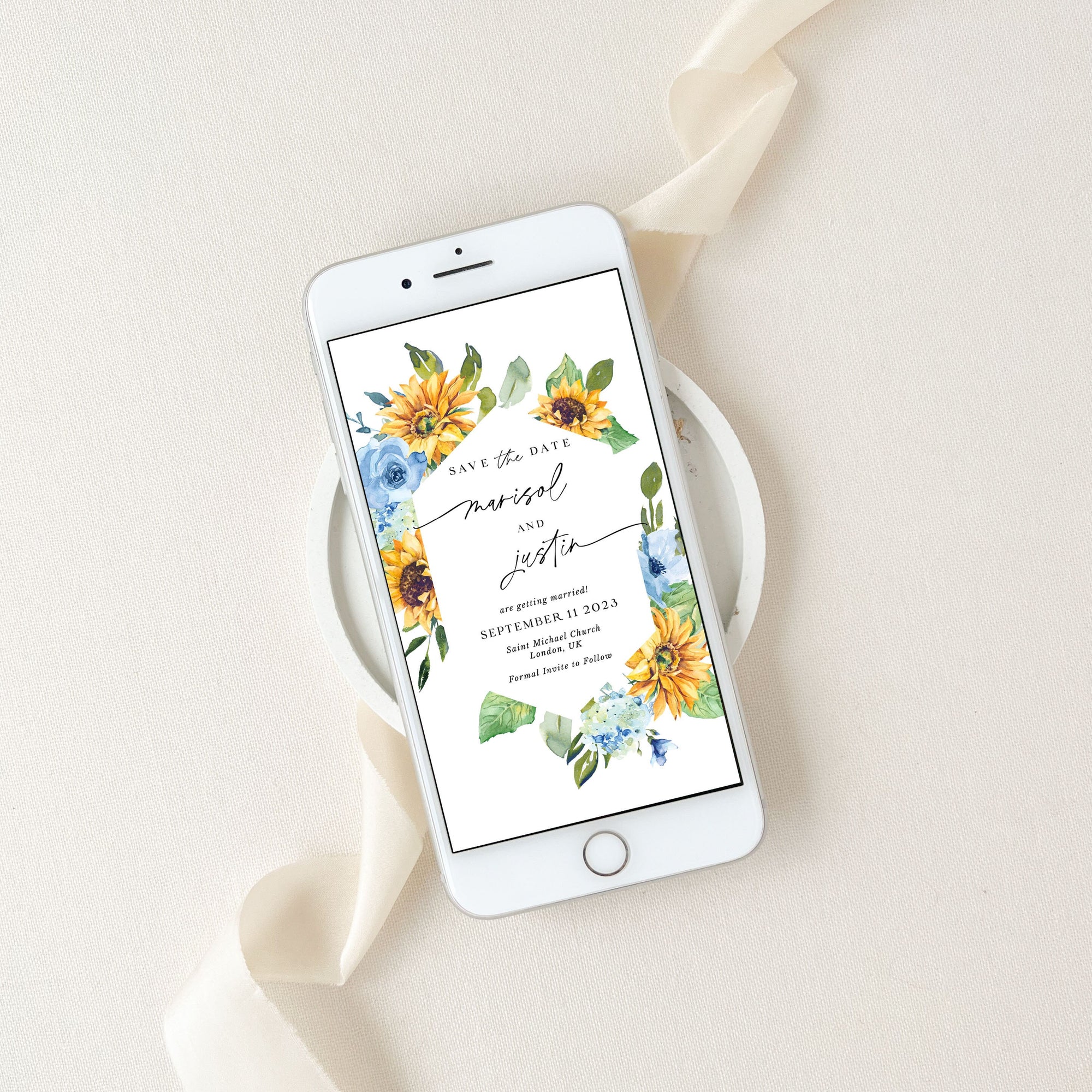 IVY Sunflower Save the Date Evite