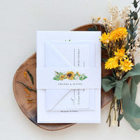 MARISOL Sunflower Wedding Invitation Set Template