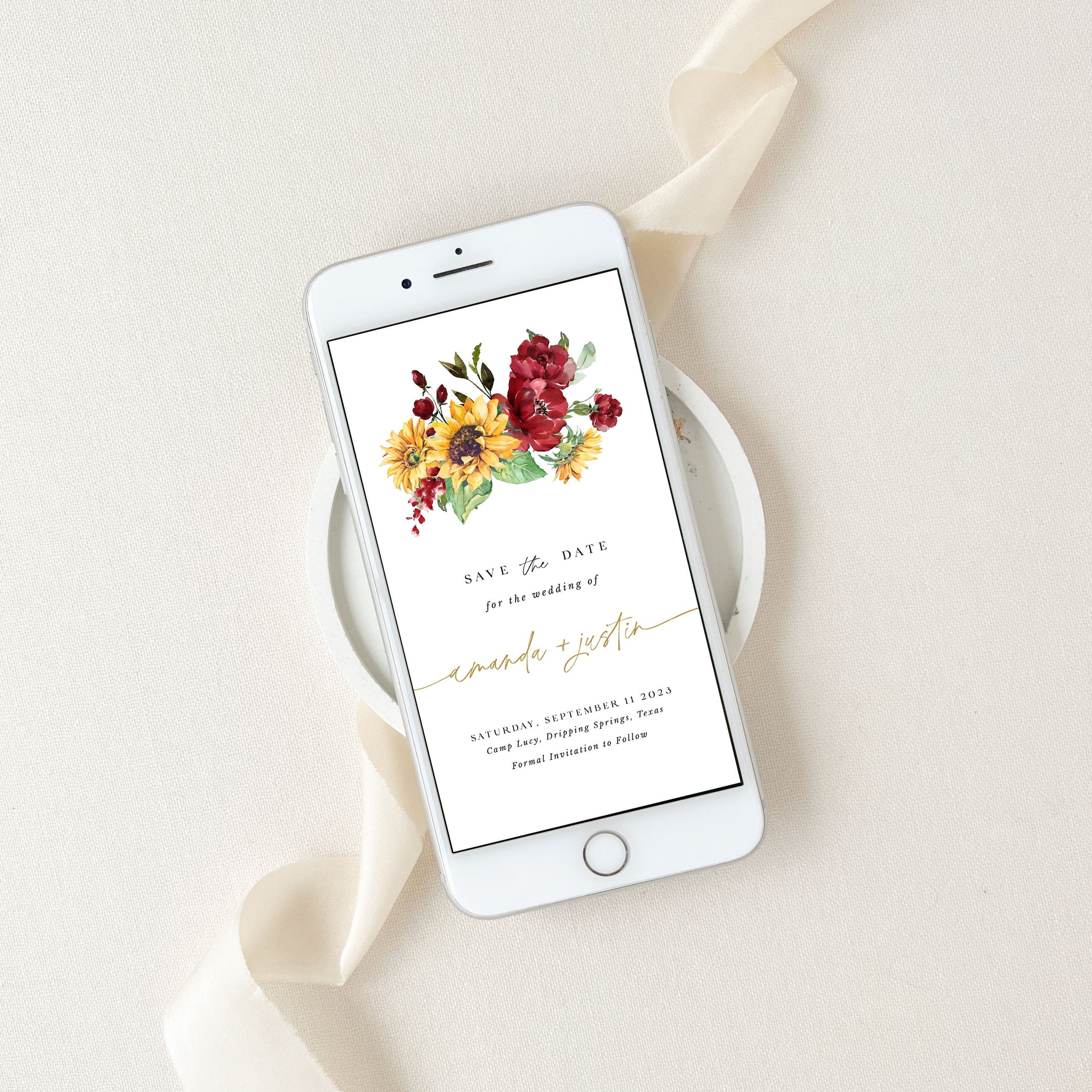 RUBY Electronic Save the Date Wedding