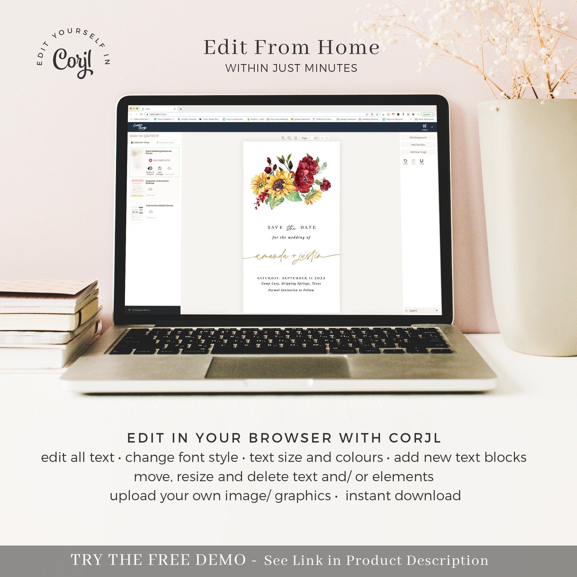 RUBY Electronic Save the Date Wedding