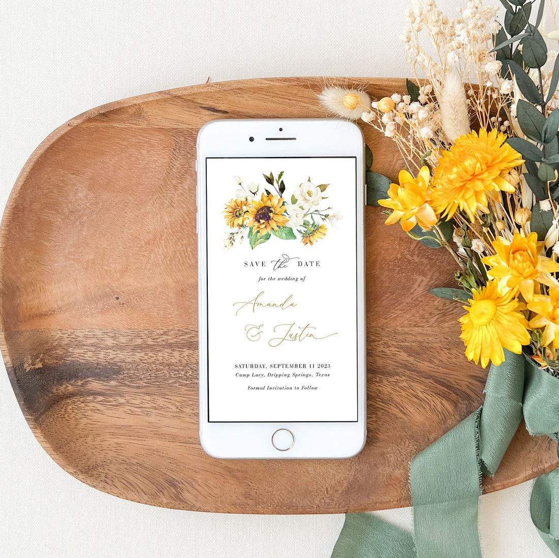 MARISOL Sunflower Save the Date Electronic Template