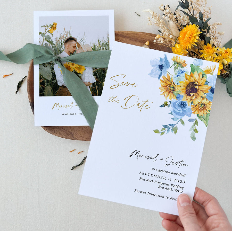 IVY Printable Save the Date template with Photo
