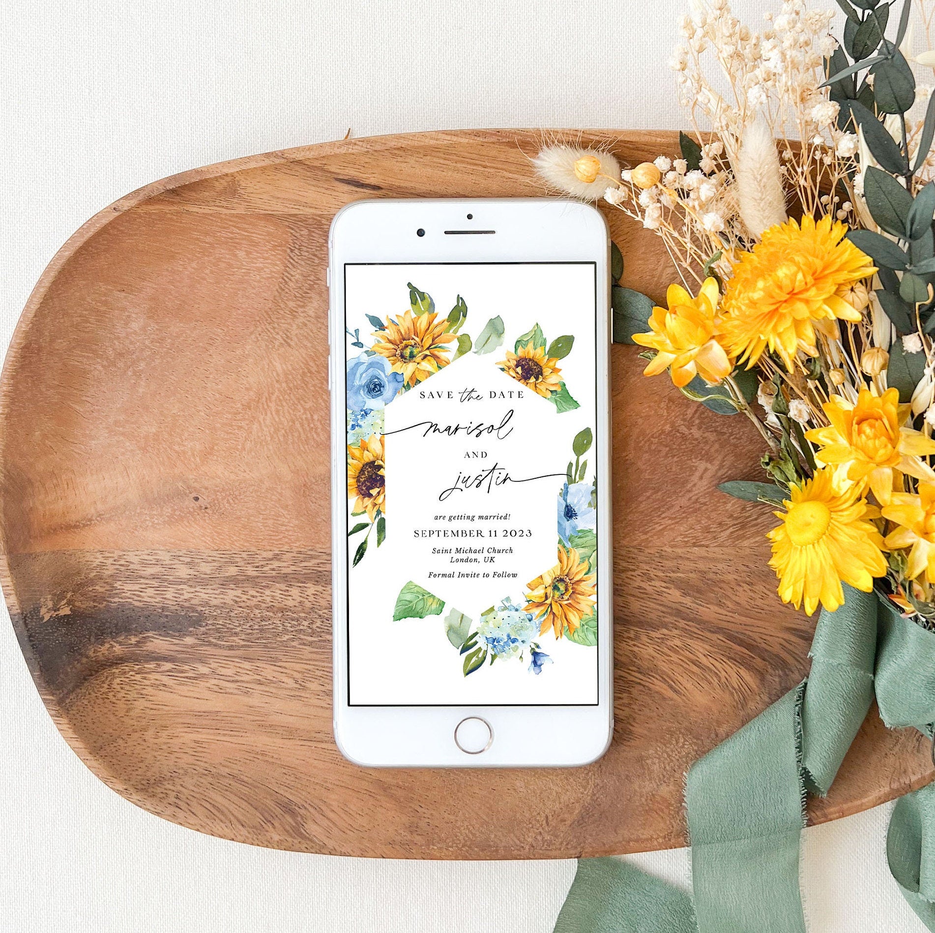 IVY Sunflower Save the Date Evite